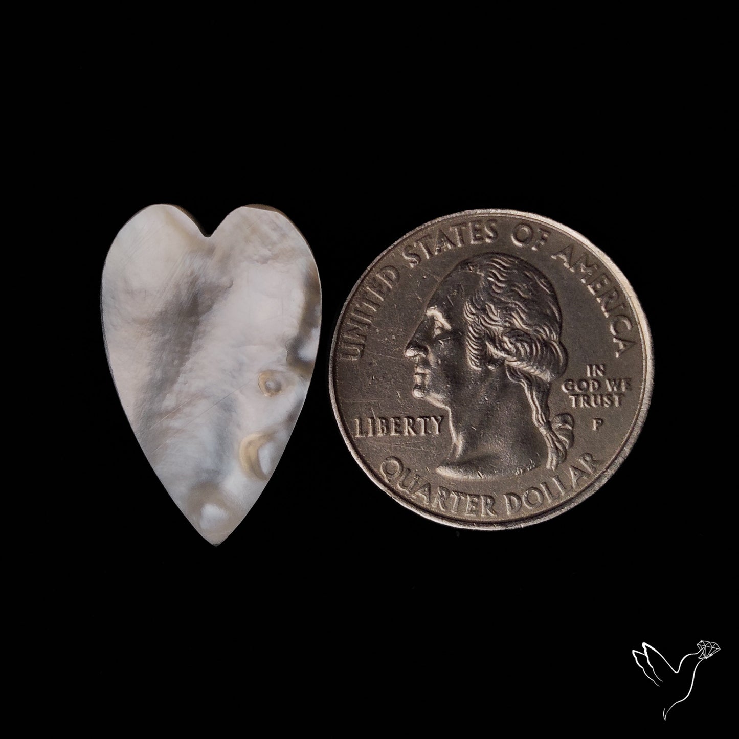 Mother Of Pearl Heart Carving
