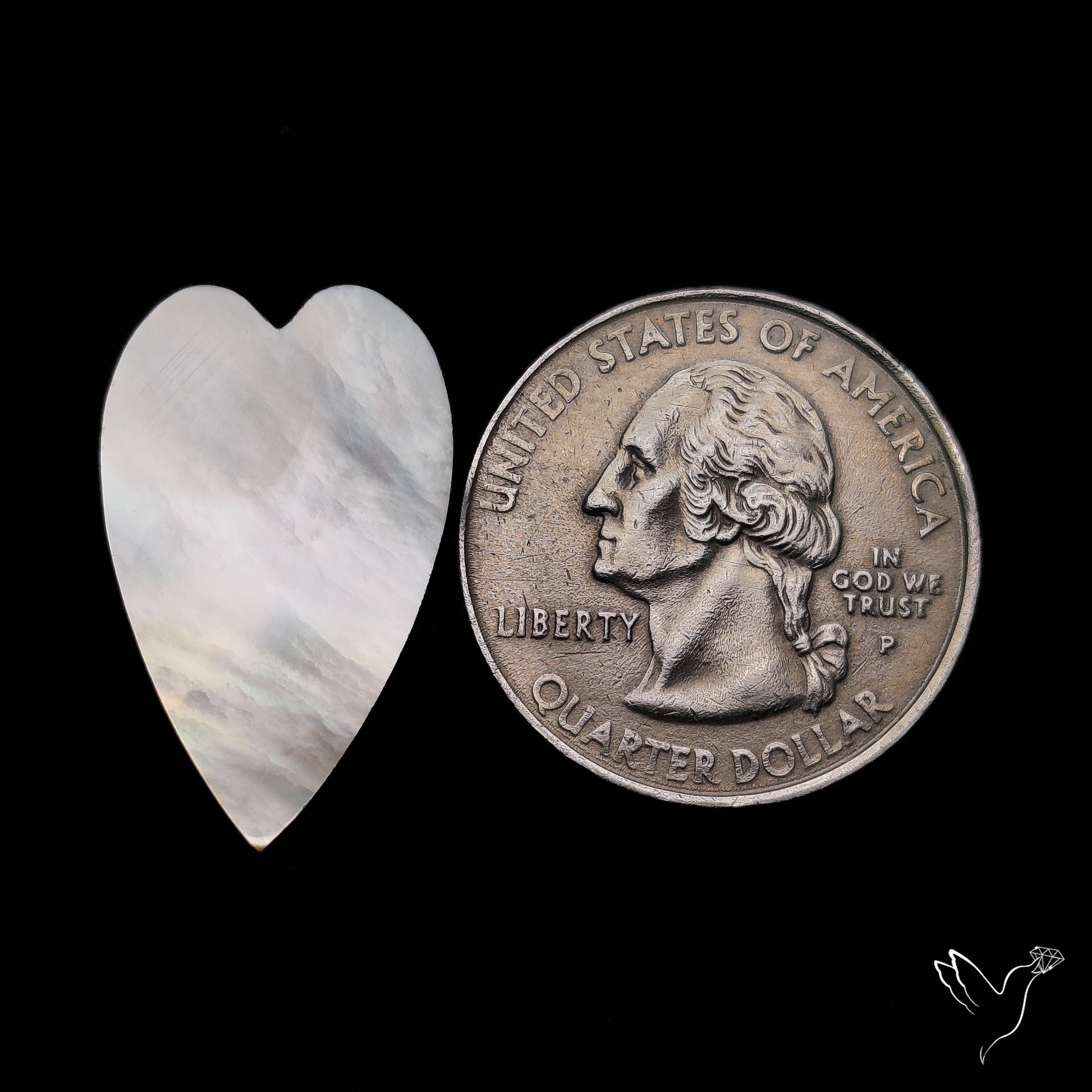 Mother Of Pearl Heart Carving