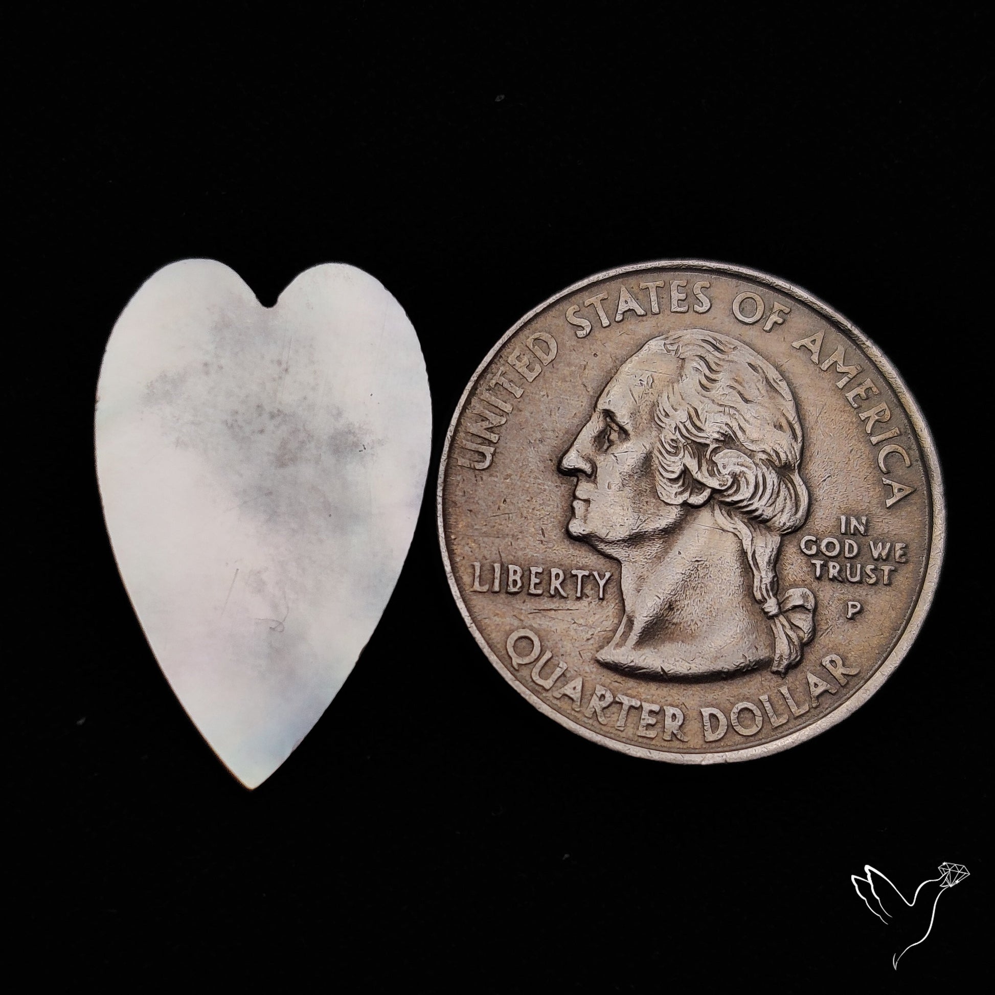 Mother Of Pearl Heart Carving