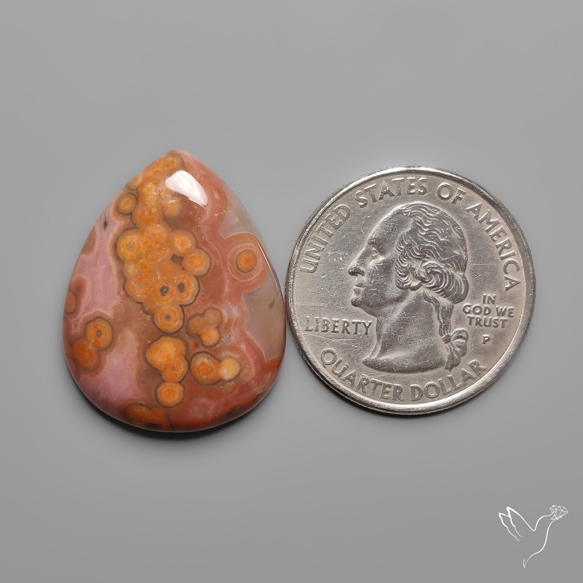 Orbicular Ocean Jasper Cabochon