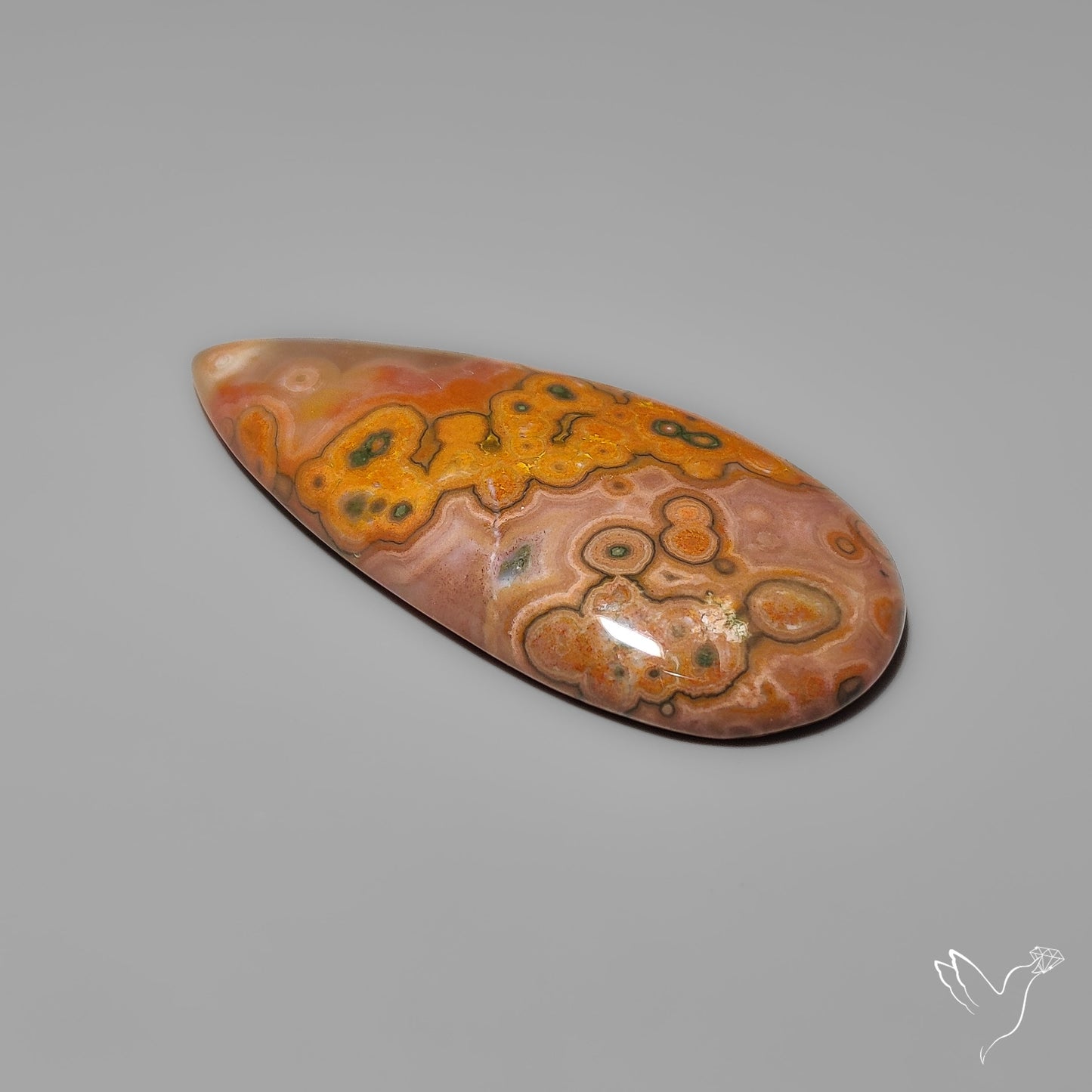 Orbicular Ocean Jasper Cabochon