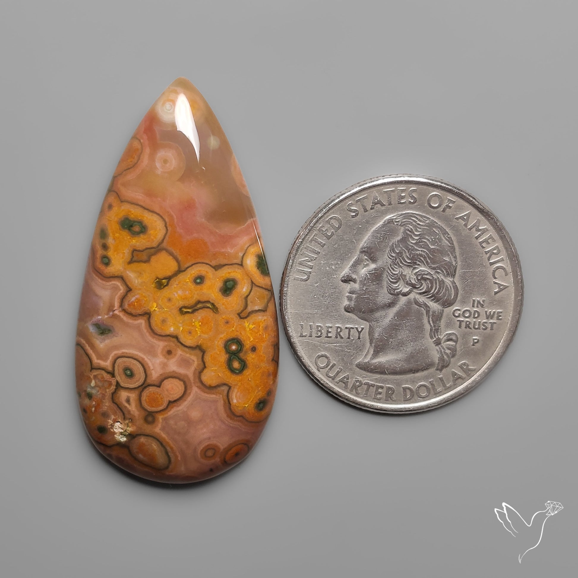 Orbicular Ocean Jasper Cabochon