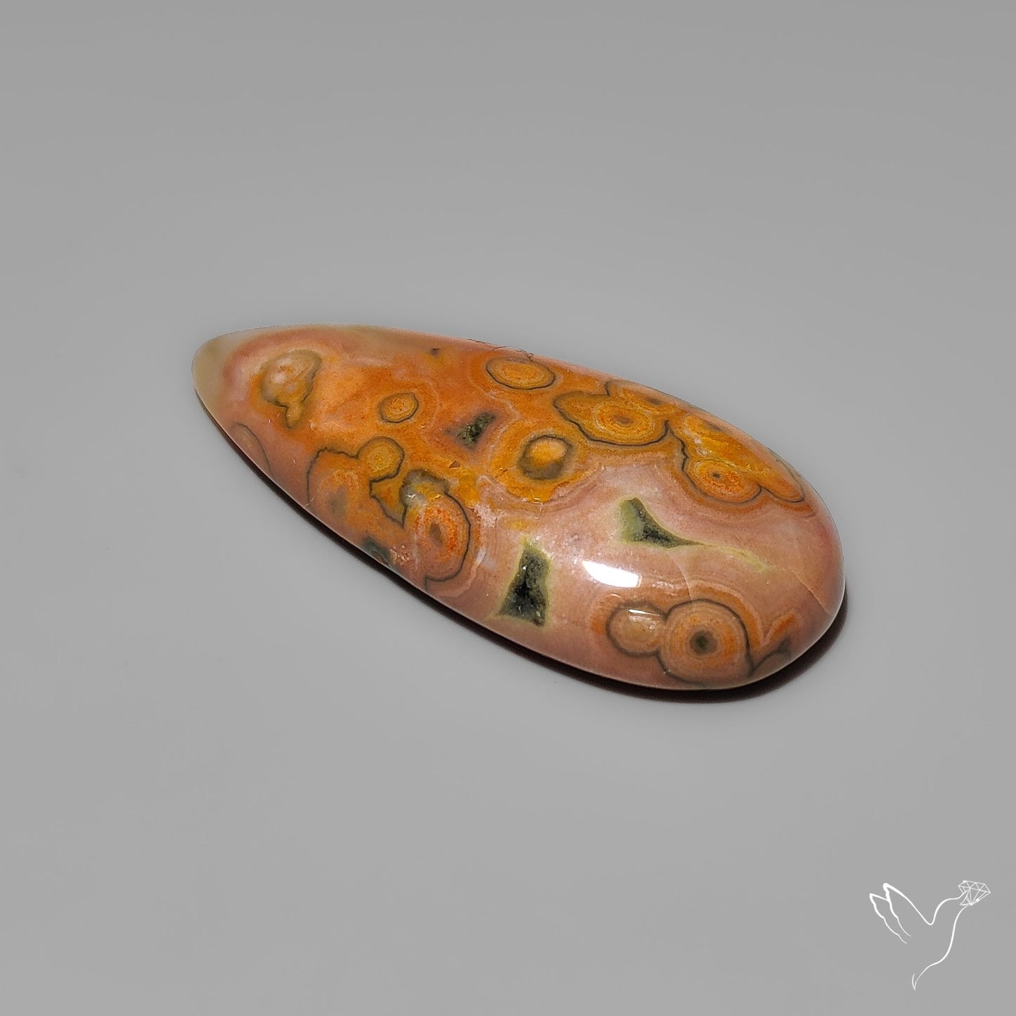 Orbicular Ocean Jasper Cabochon