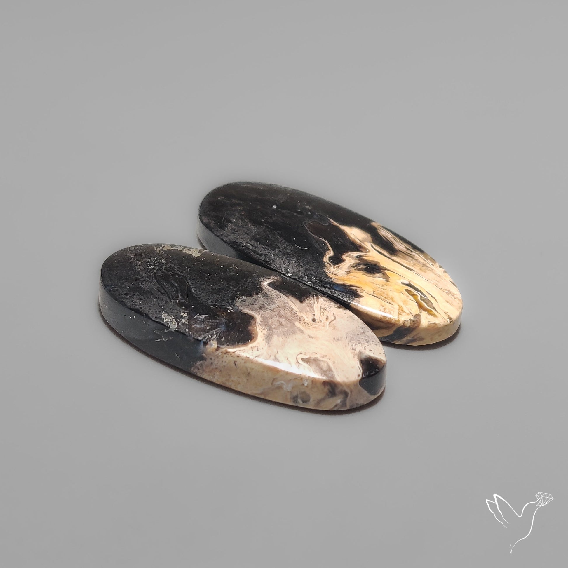 Indonesian Palmroot Agates Pair