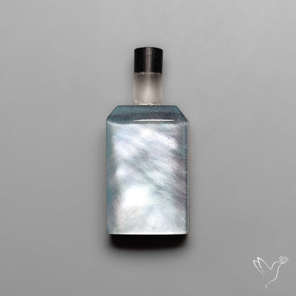 Quartz, Onyx And Mother Of Pearl Wine Bottle Carving