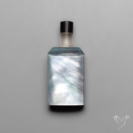 Quartz, Onyx And Mother Of Pearl Wine Bottle Carving