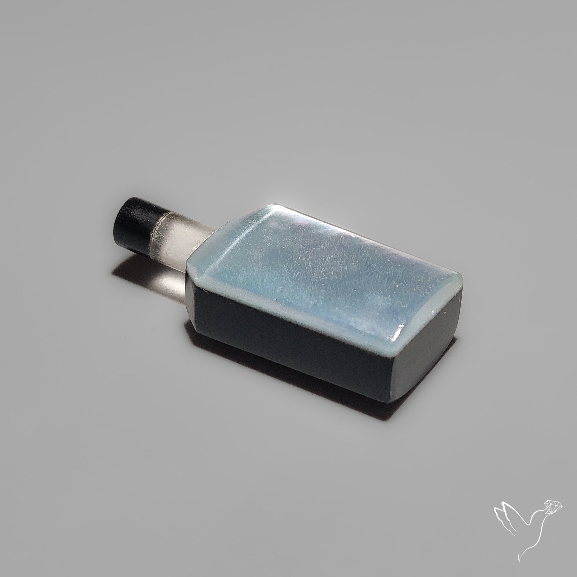 Quartz, Onyx And Mother Of Pearl Wine Bottle Carving