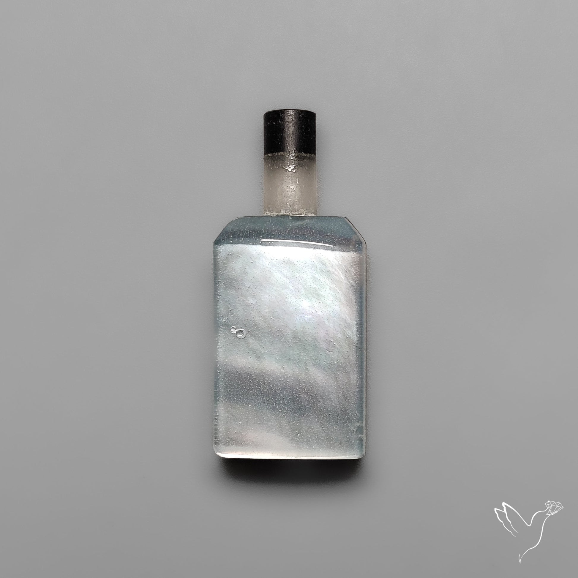 Quartz, Onyx And Mother Of Pearl Wine Bottle Carving