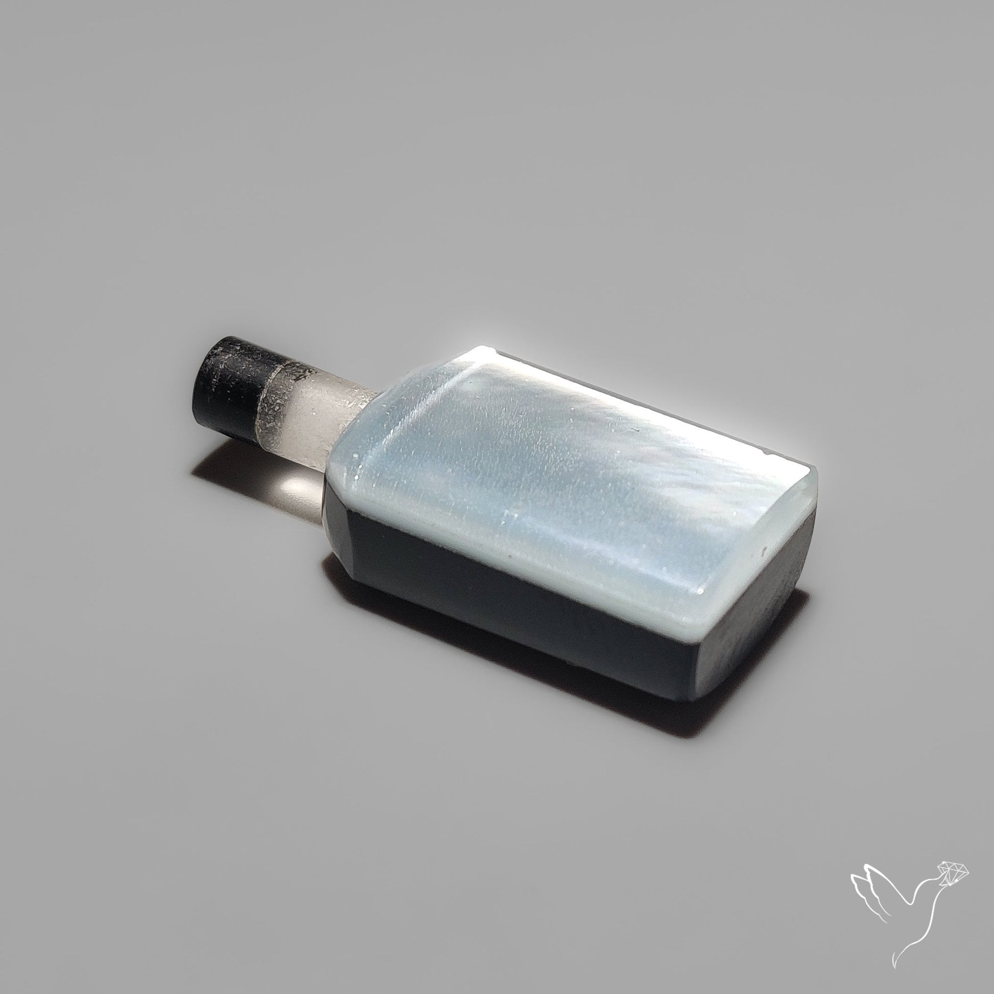 Quartz, Onyx And Mother Of Pearl Wine Bottle Carving