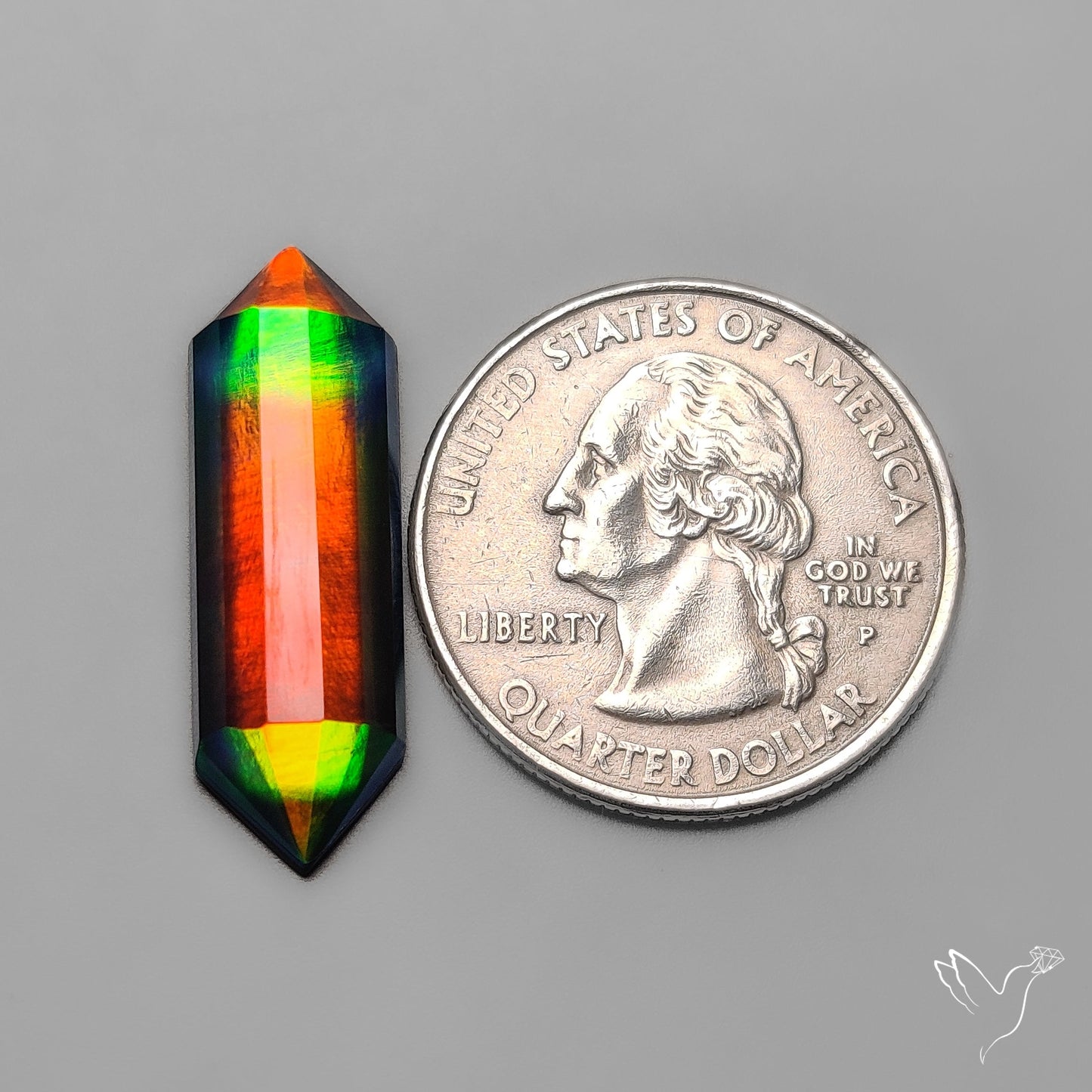 Step Cut Aurora Opal Doublets