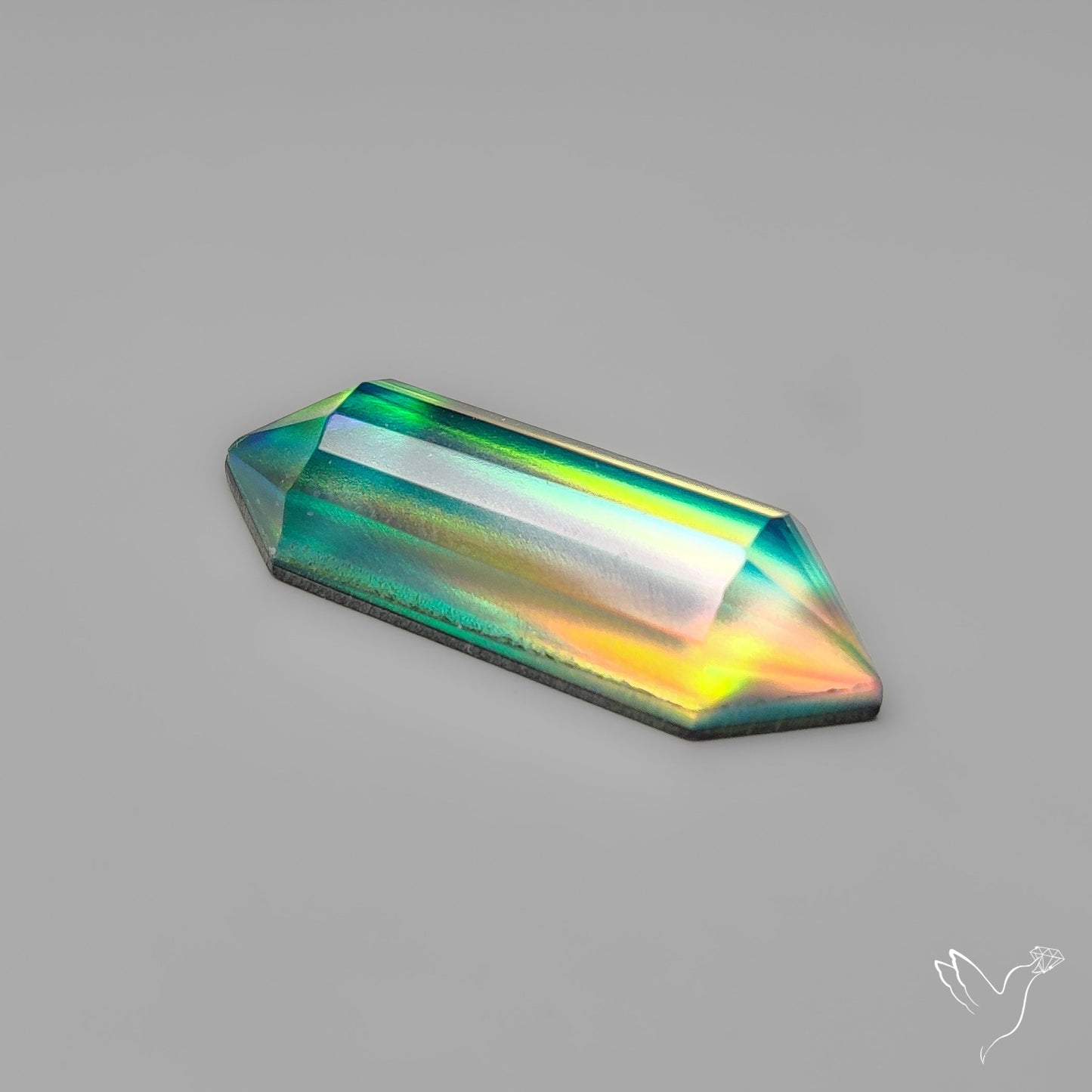 Step Cut Aurora Opal Doublets