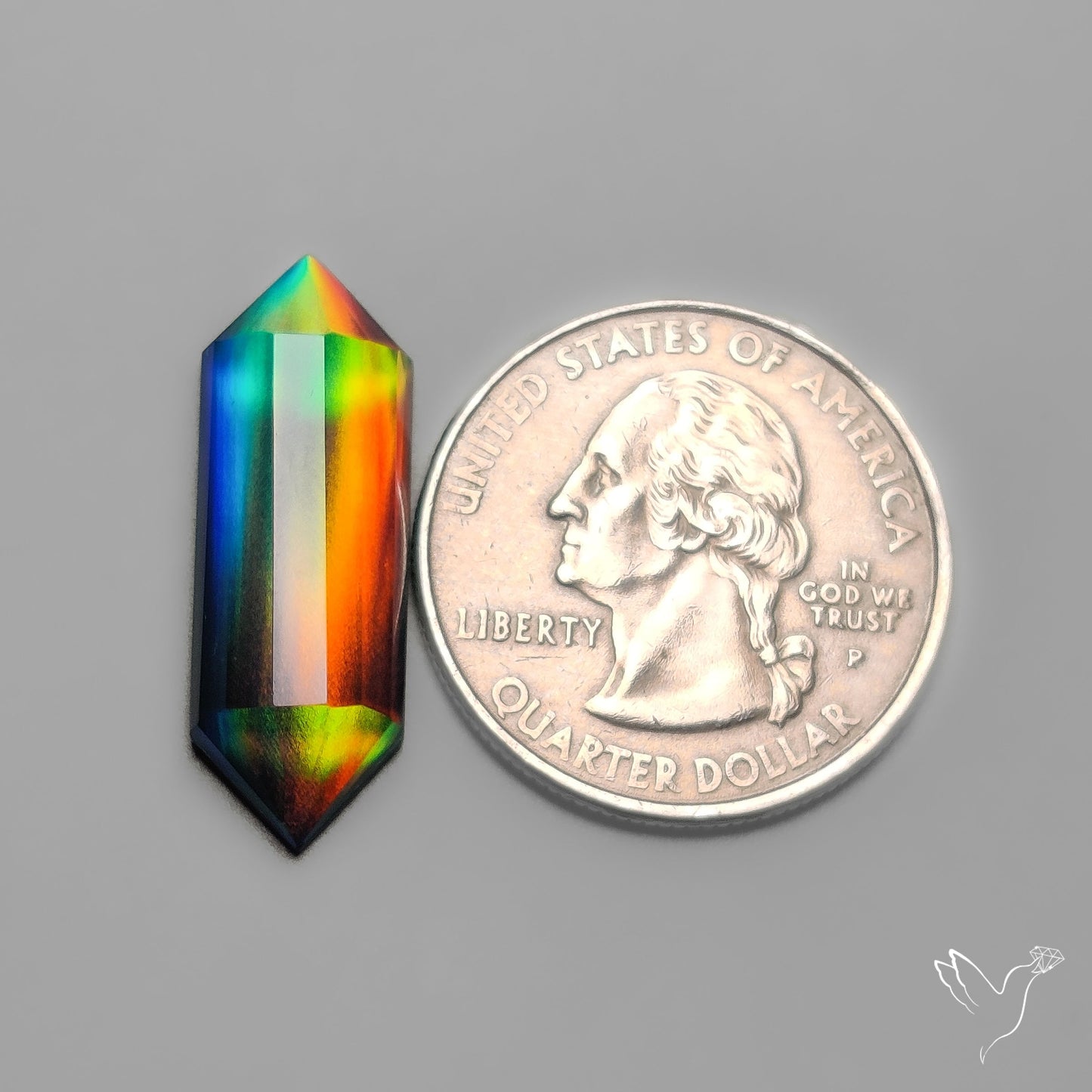 Step Cut Aurora Opal Doublets