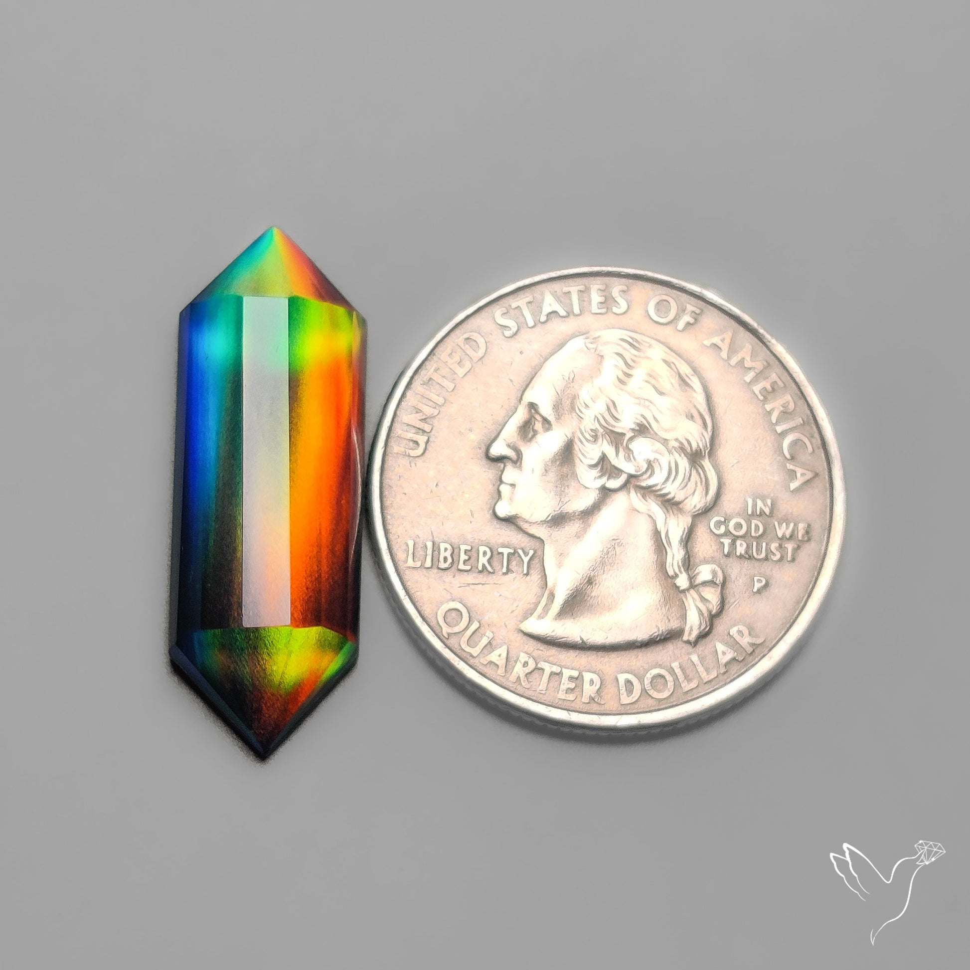 Step Cut Aurora Opal Doublets