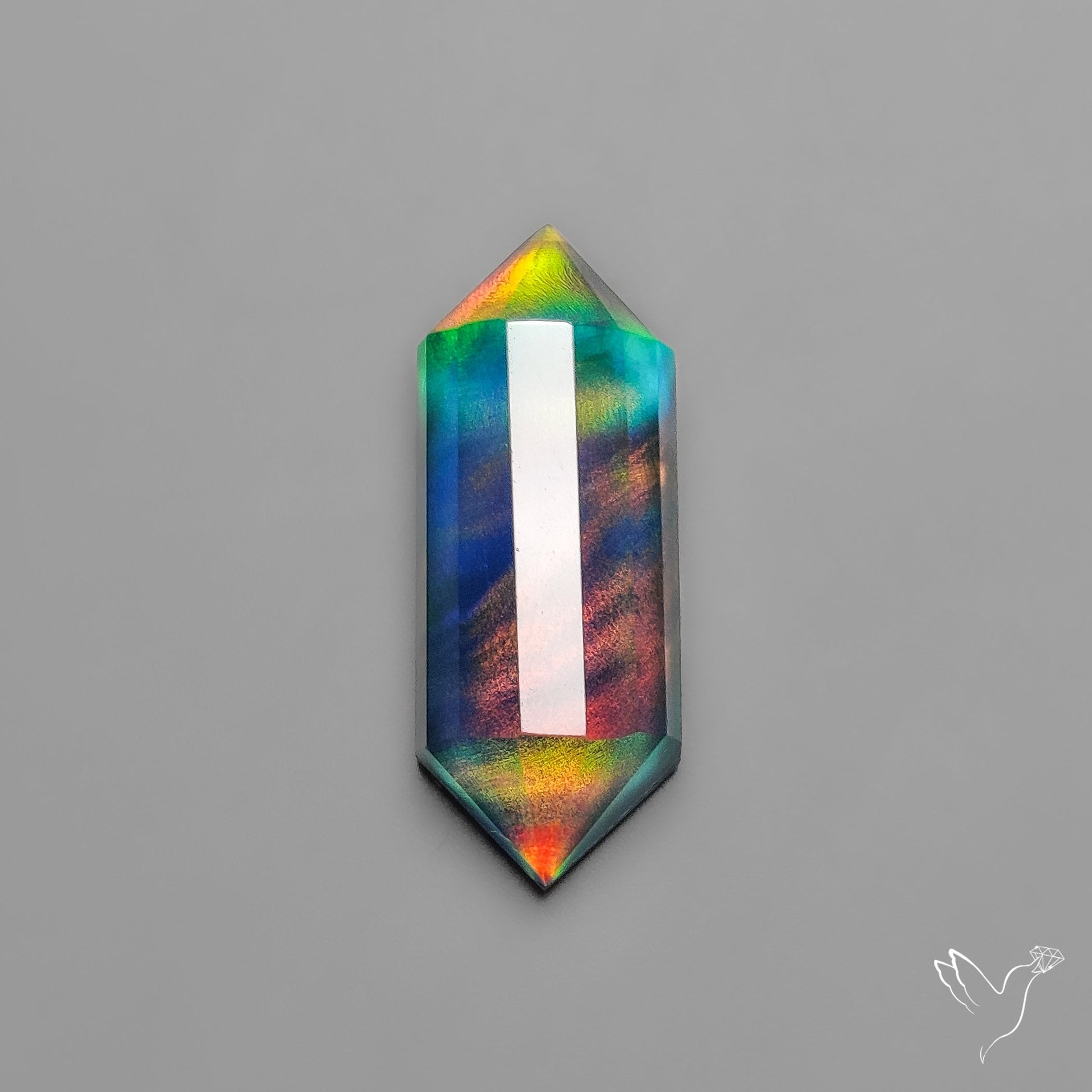 Step Cut Aurora Opal Doublets