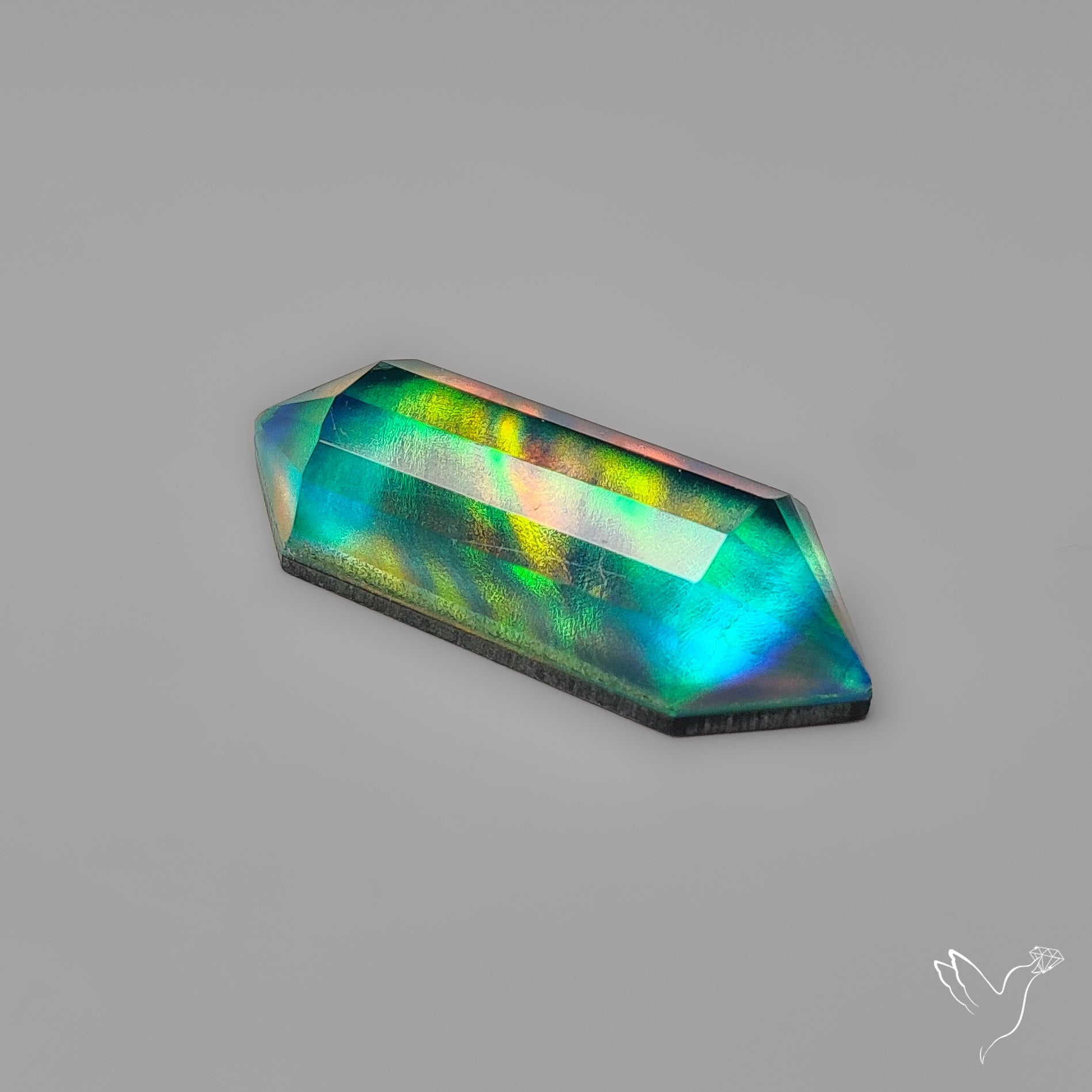Step Cut Aurora Opal Doublets