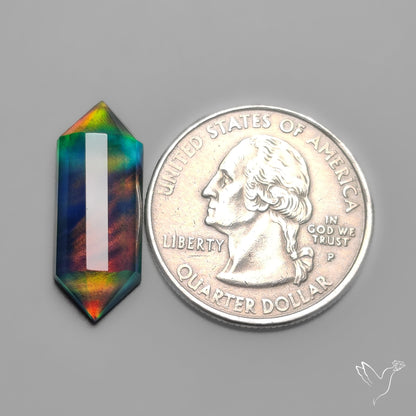 Step Cut Aurora Opal Doublets