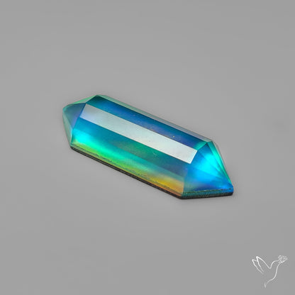 Step Cut Aurora Opal Doublets