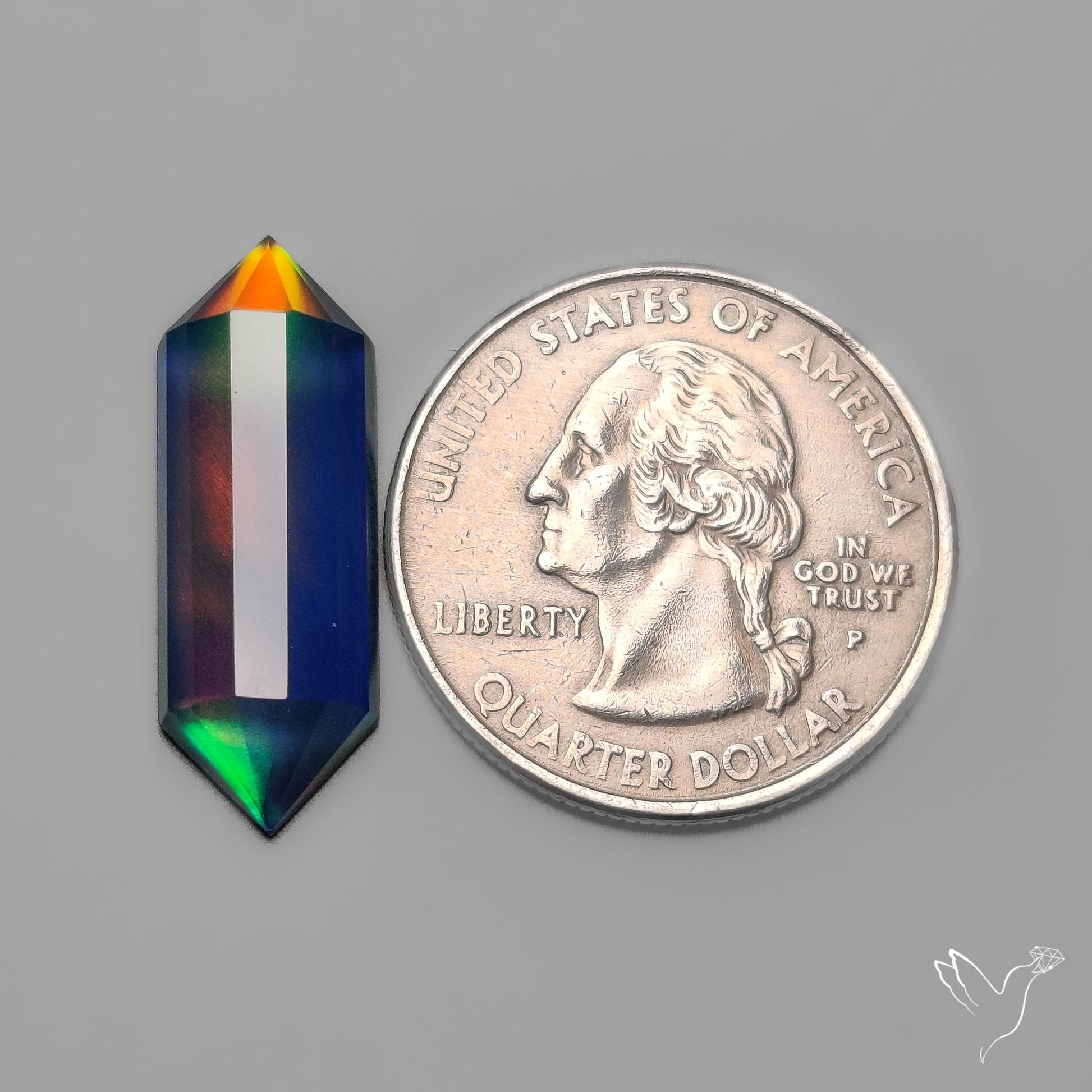 Step Cut Aurora Opal Doublets