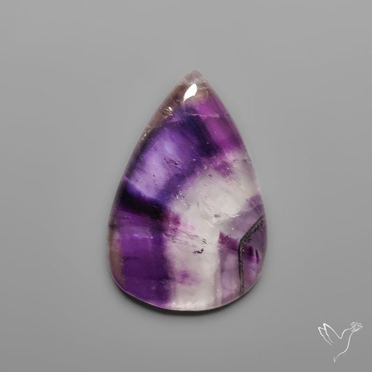 Amethyst Lace With Quartz Cabochon