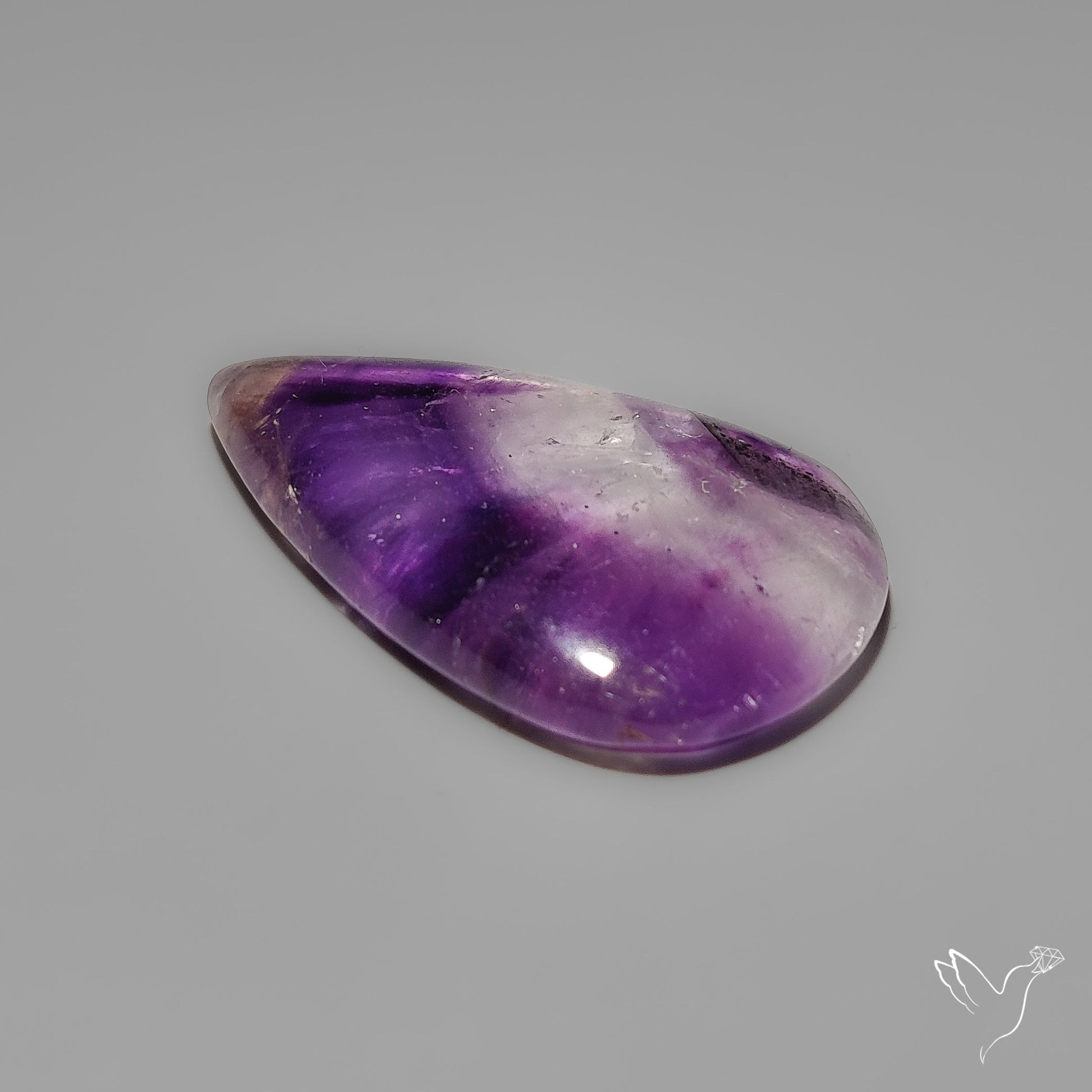 Amethyst Lace With Quartz Cabochon