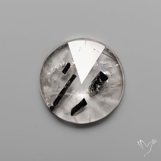 Step Cut Black Tourmalinated Quartz