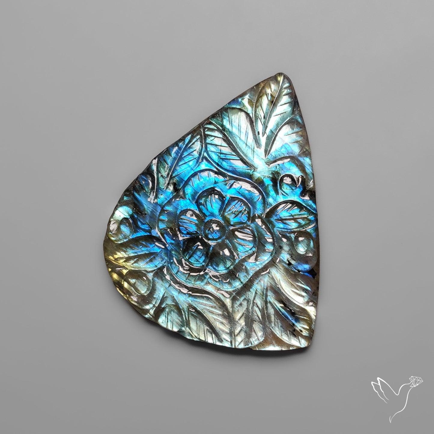 Labradorite Mughal Carving