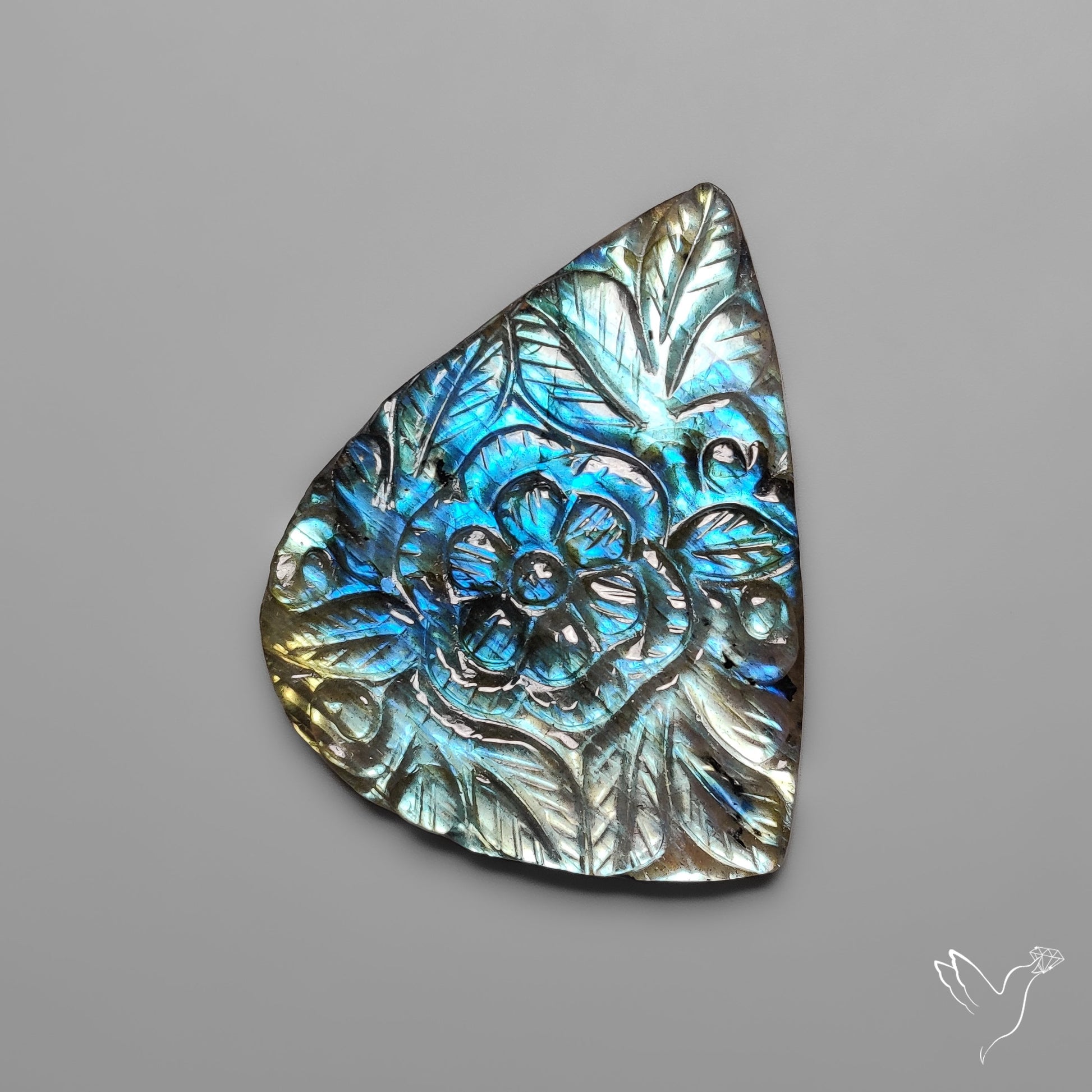 Labradorite Mughal Carving