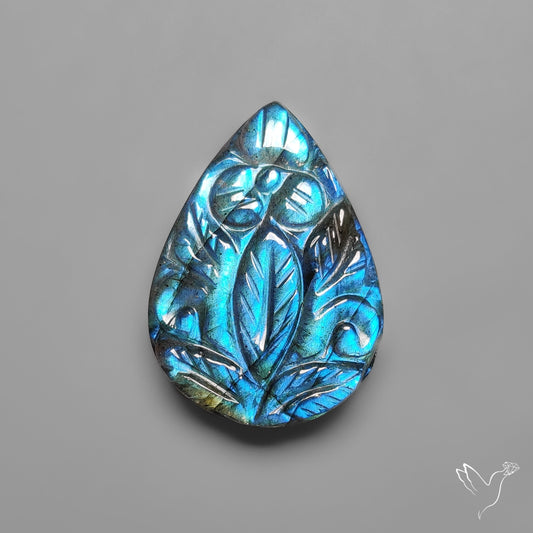Labradorite Mughal Carving