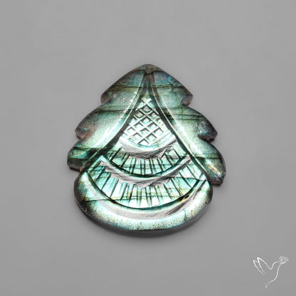 Labradorite Mughal Carving
