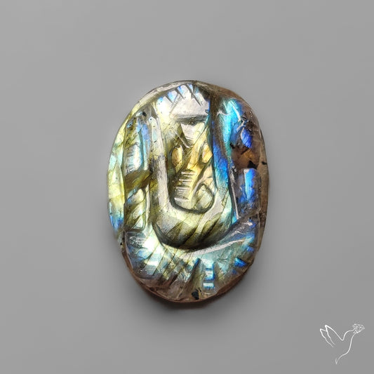 Labradorite Ganesha Carving