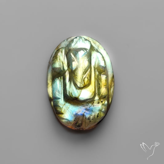 Labradorite Ganesha Carving