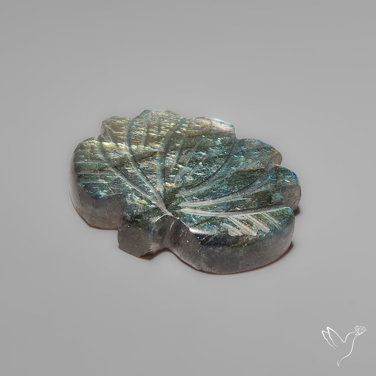 Labradorite Lotus Carving