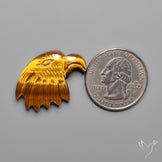 Tiger Eye Eagle Face Carving
