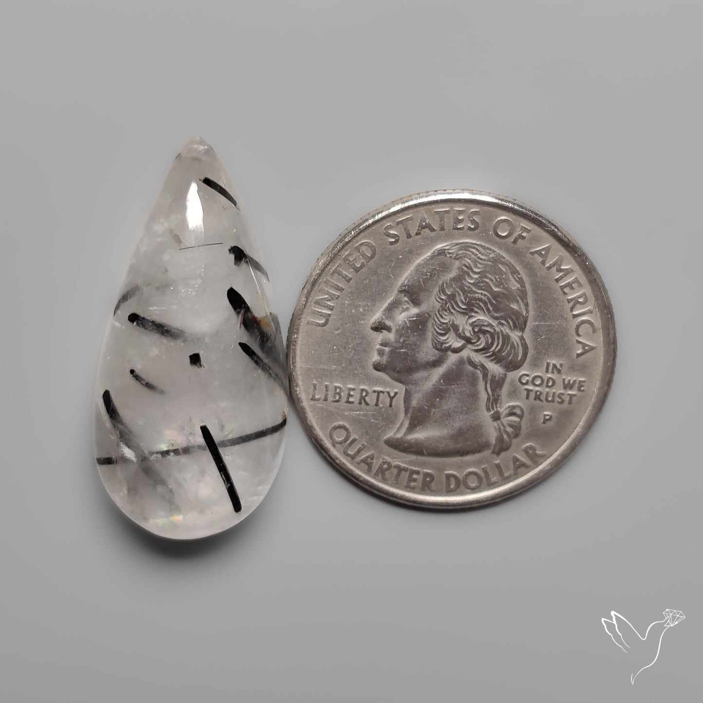 Black Tourmalinated Quartz