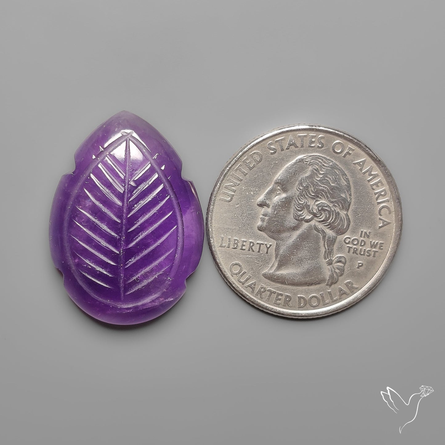 Amethyst Leaf Carving