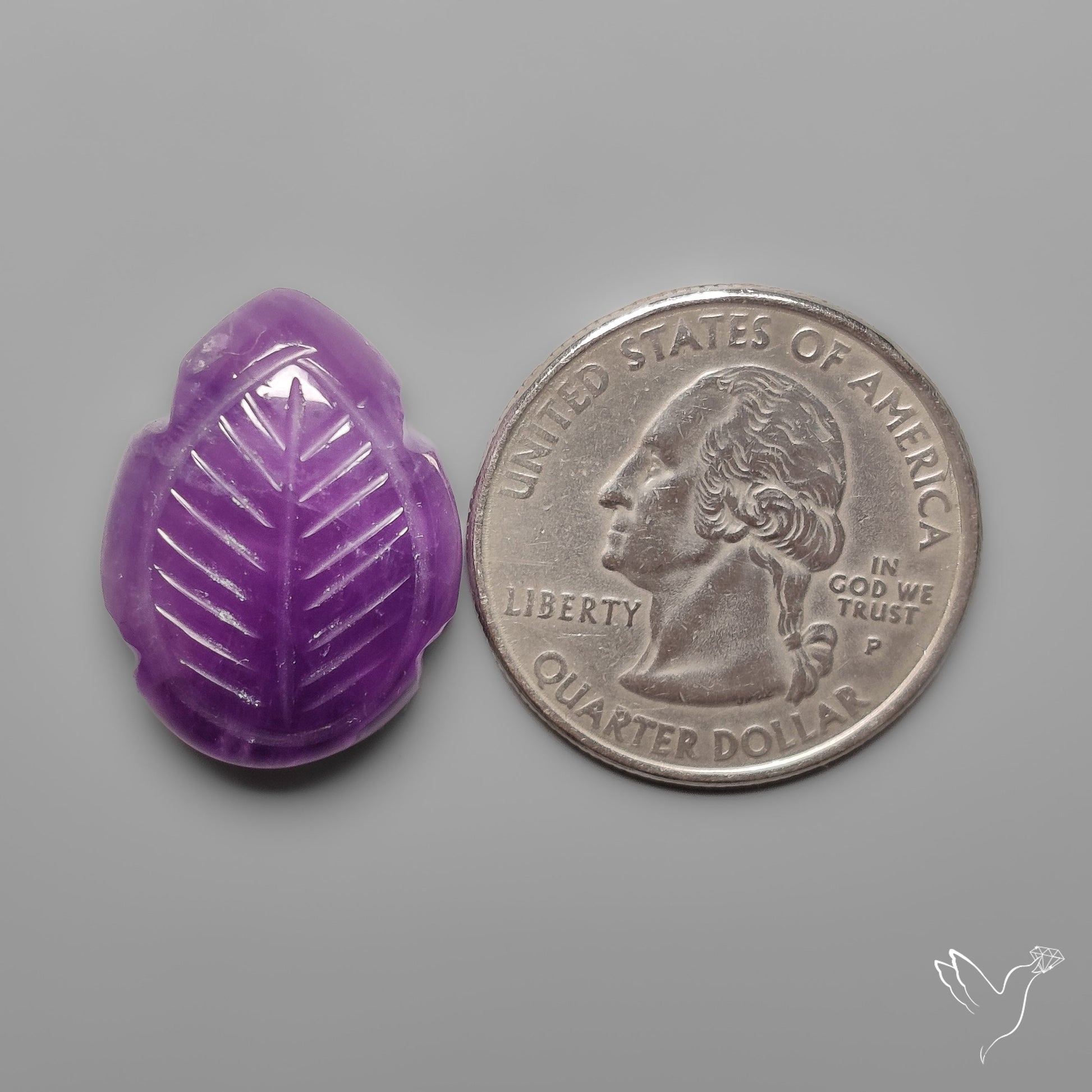 Amethyst Leaf Carving