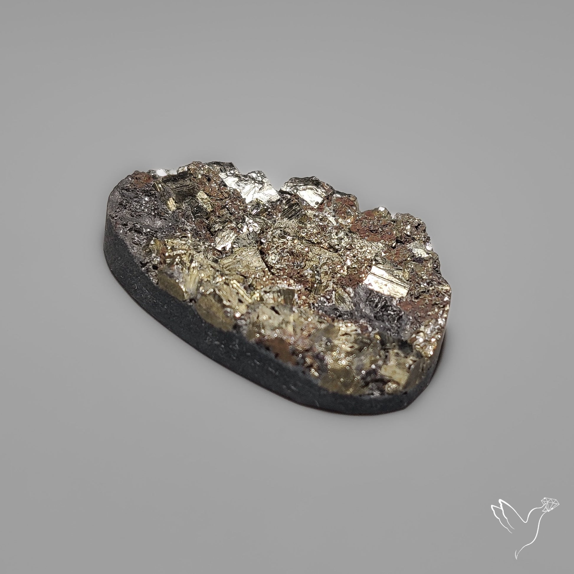 Pyrite on Basalt Druzy