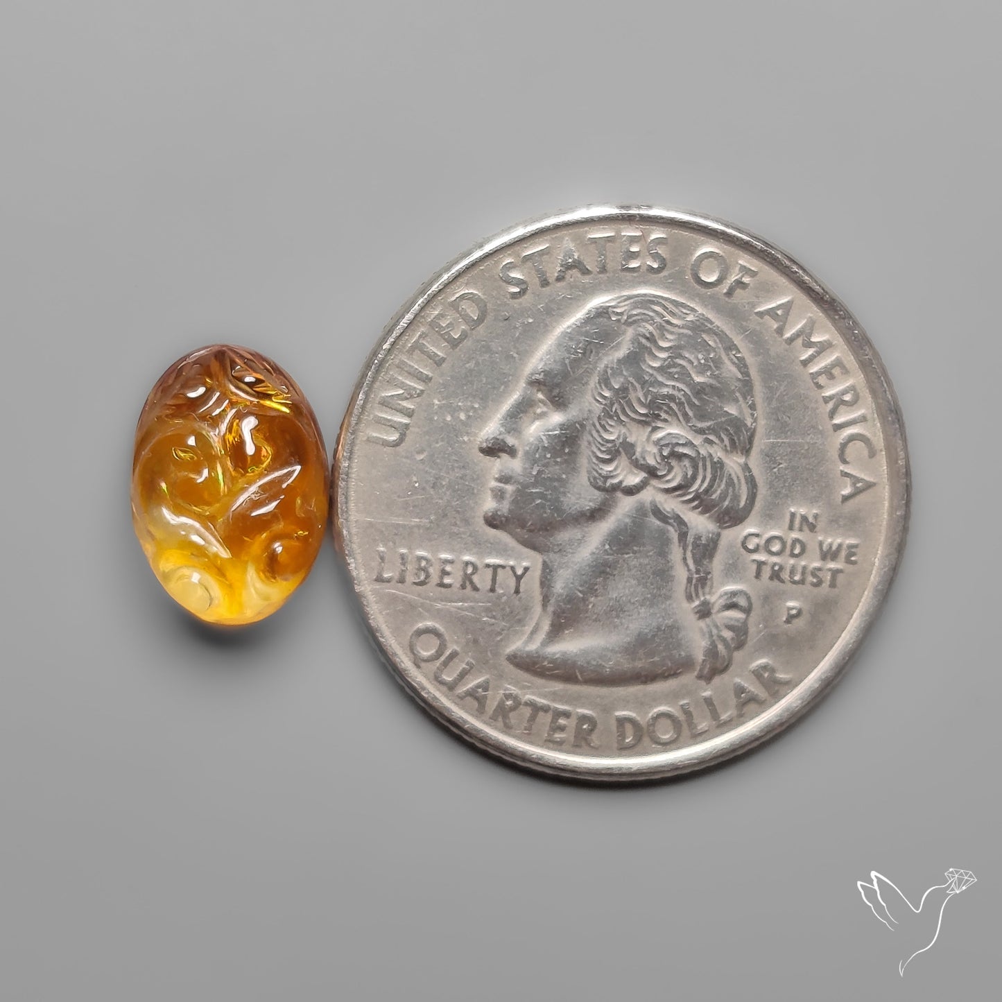 Citrine Mughal Carving