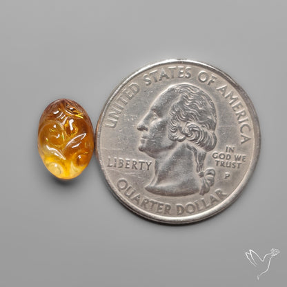Citrine Mughal Carving