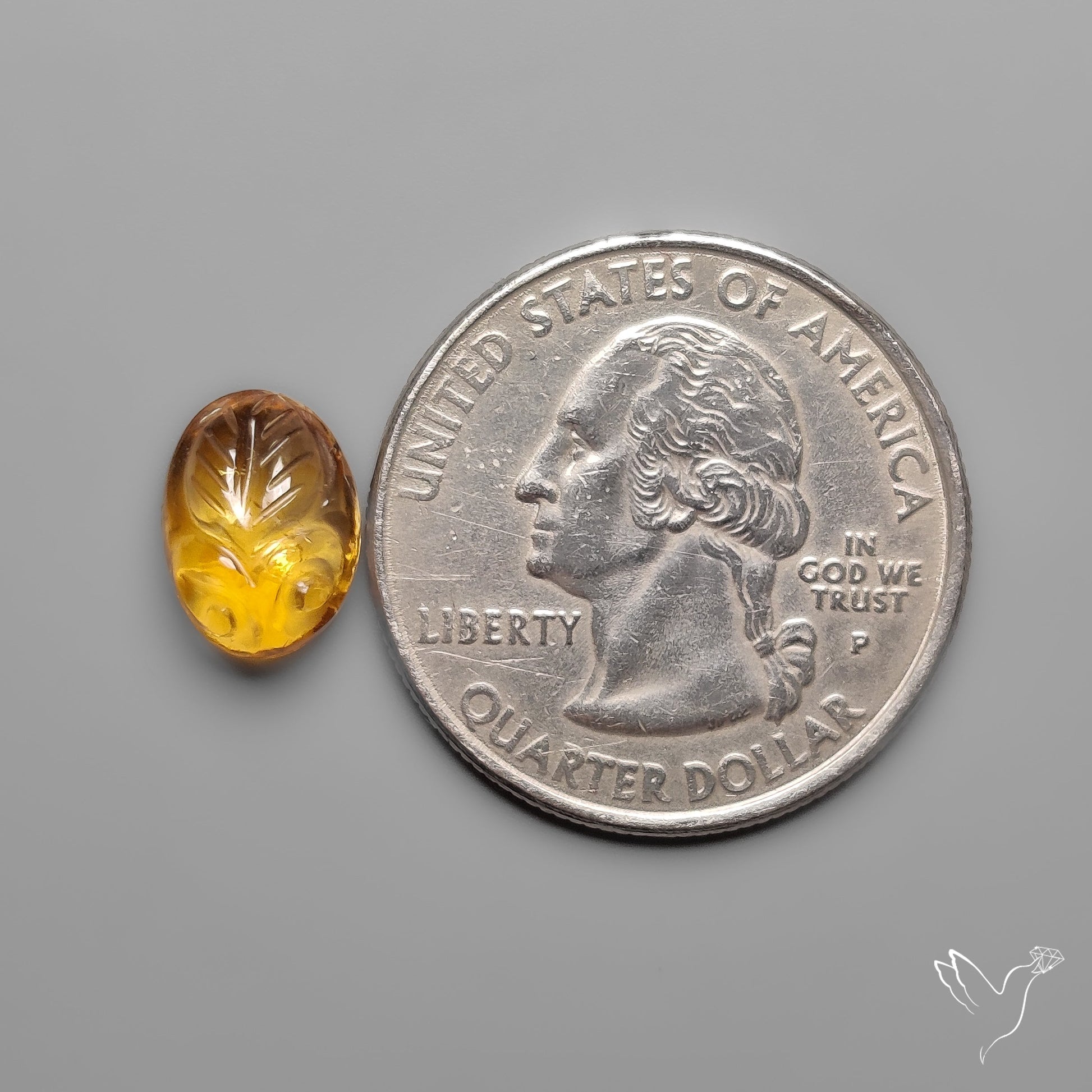Citrine Mughal Carving