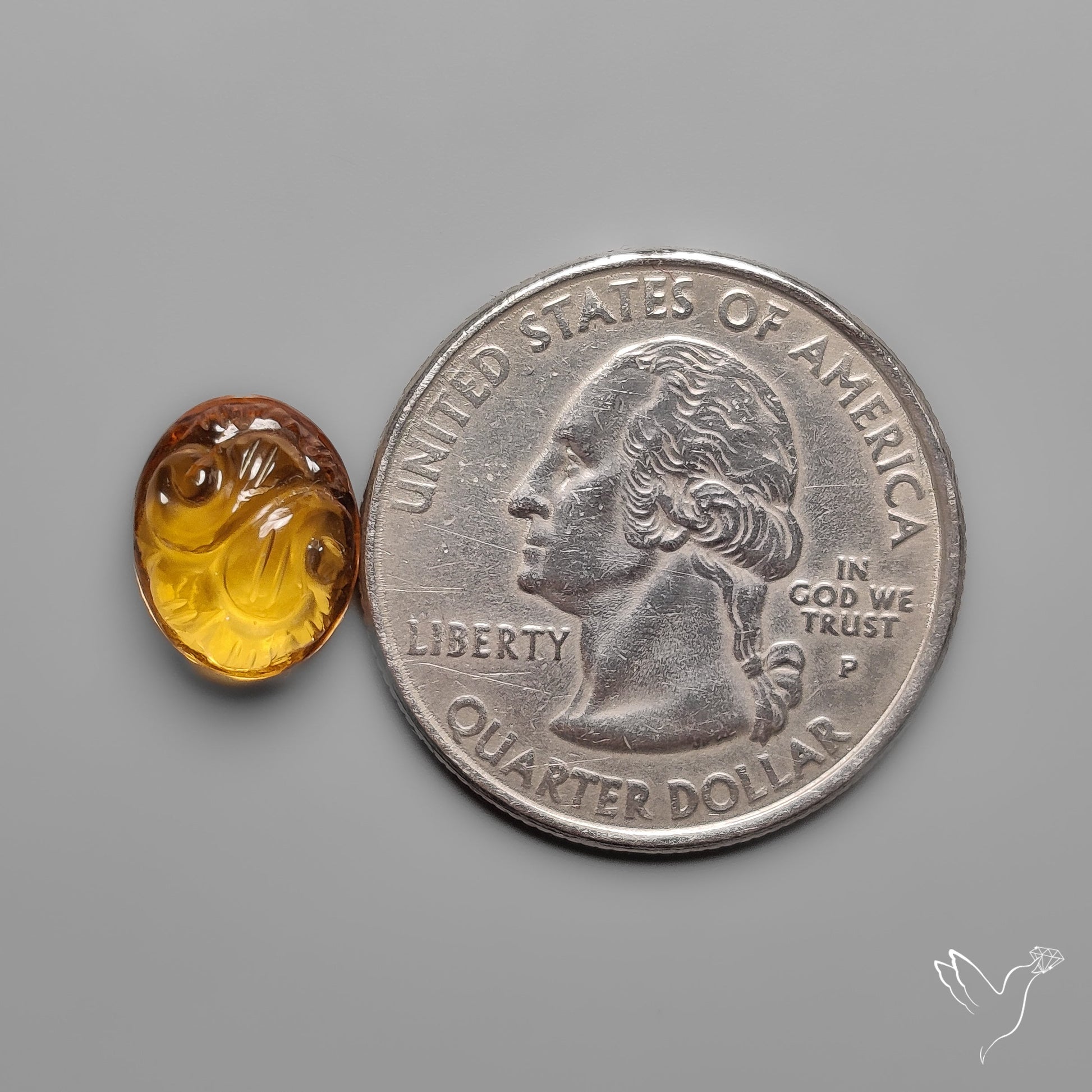 Citrine Mughal Carving