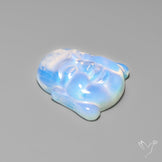 Opalite Buddha Face Carving