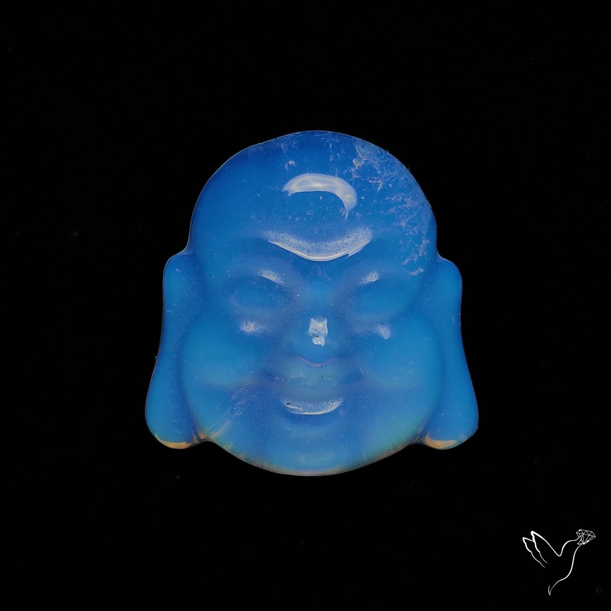 Opalite Buddha Face Carving