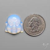 Opalite Buddha Face Carving