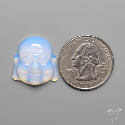 Opalite Buddha Face Carving