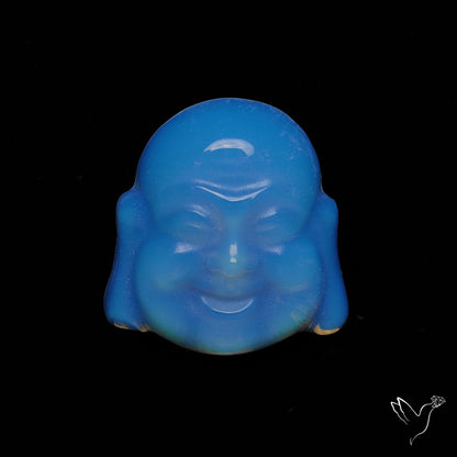 Opalite Buddha Face Carving
