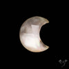 Rose Cut Himalayan Quartz With Mother Of Pearl Doublet Crescent Carving