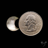 Rose Cut Himalayan Quartz With Mother Of Pearl Doublet Crescent Carving