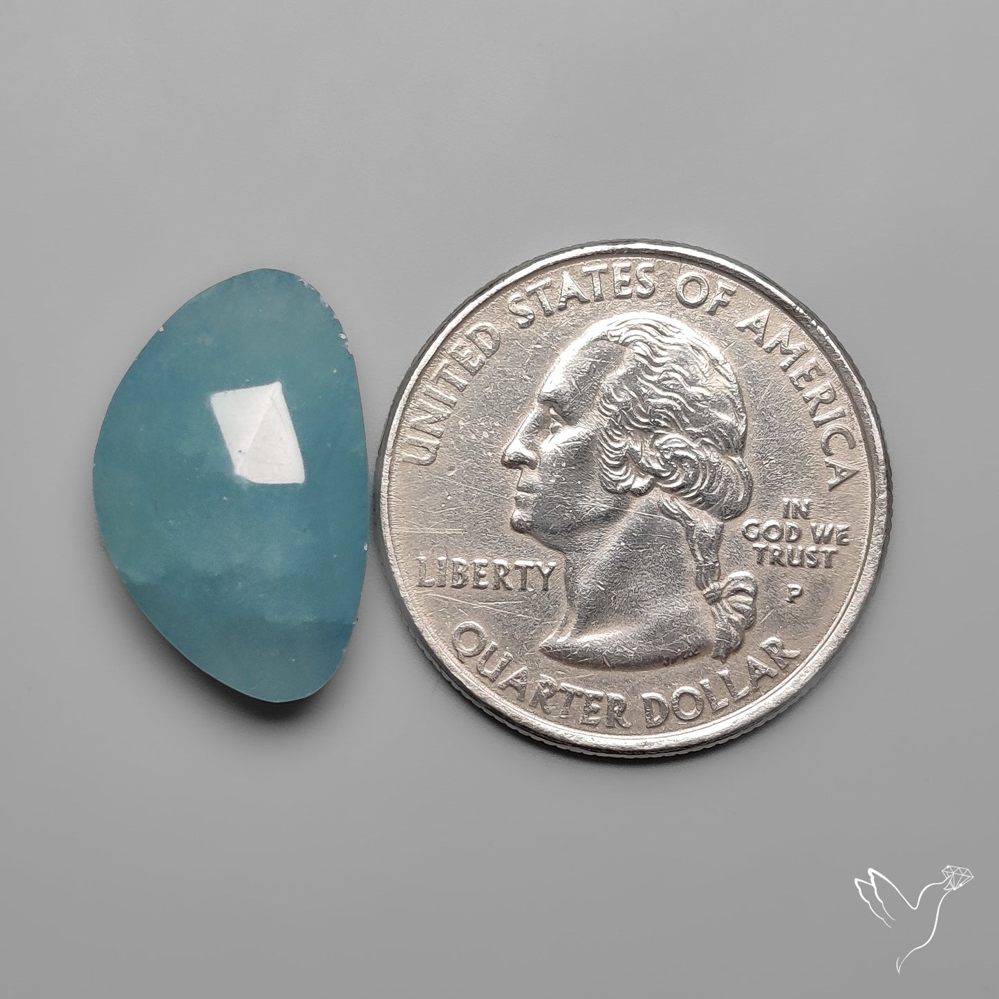 Rare Rose Cut Aqua Fluorite