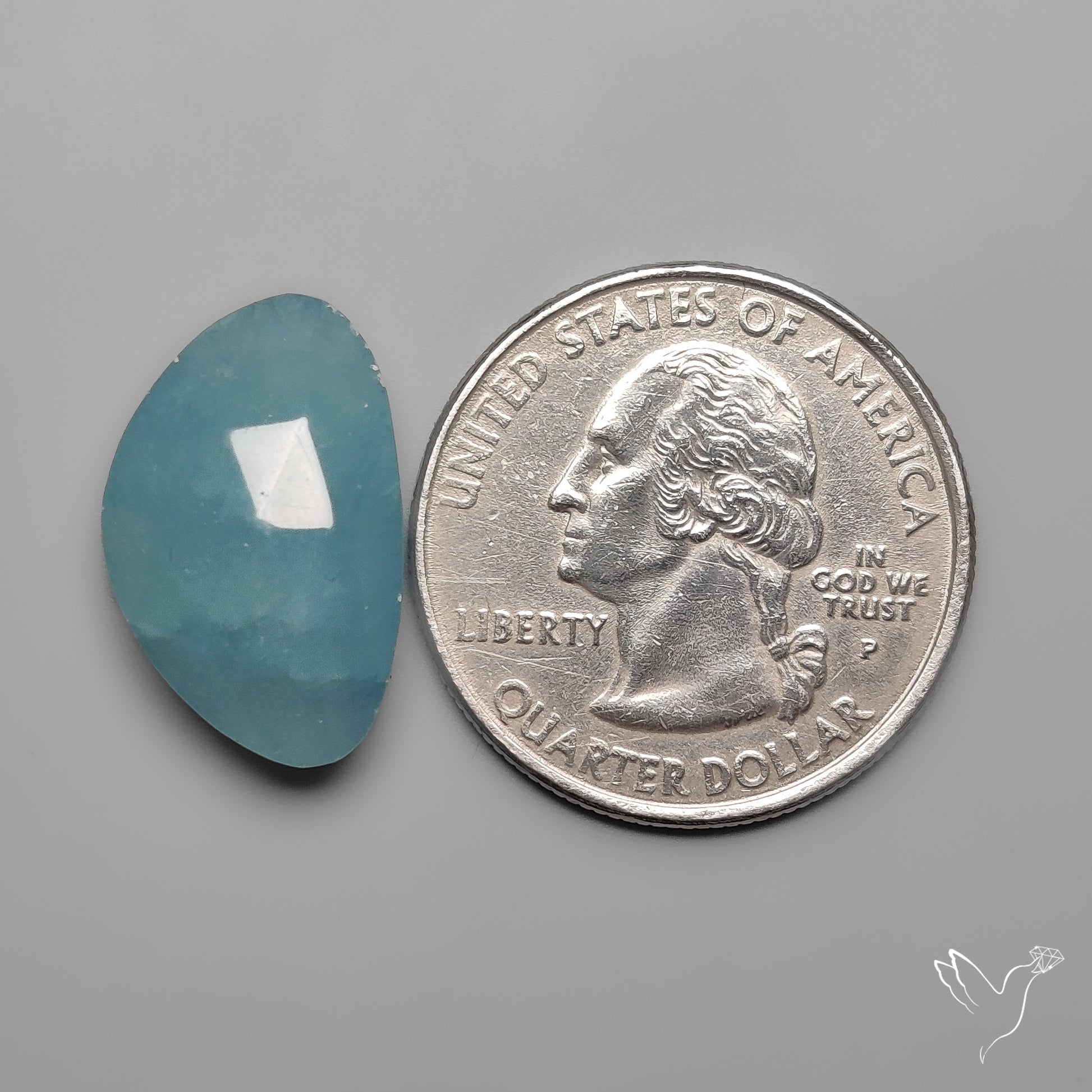 Rare Rose Cut Aqua Fluorite